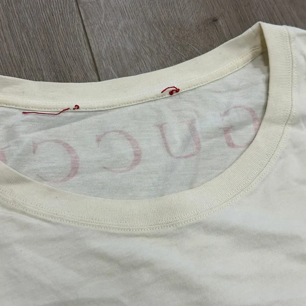 Gucci Magnetismo Animale Shark Tee T Shirt size Large L Cream B30